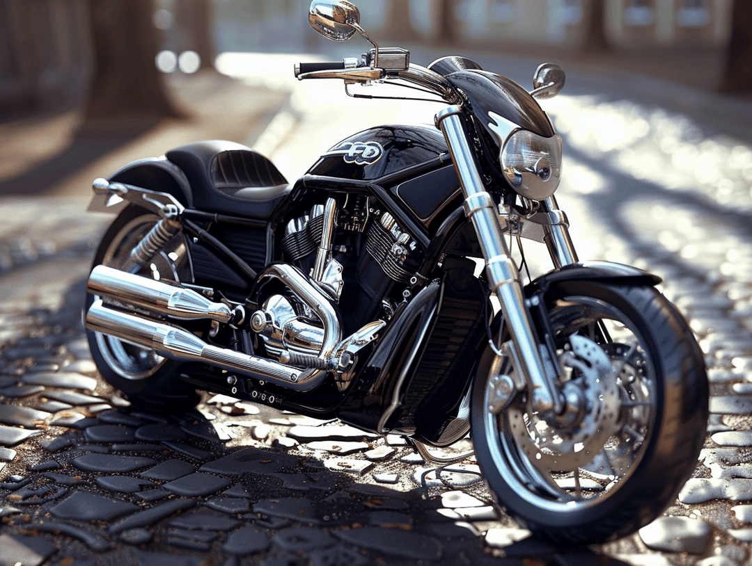 Motorcycle detailing service with polished chrome and professionally cleaned bodywork